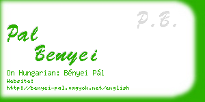 pal benyei business card