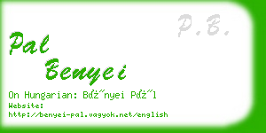pal benyei business card